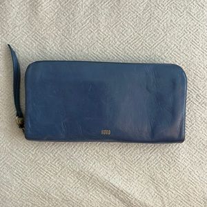 Hobo Leather Wallet -Blue